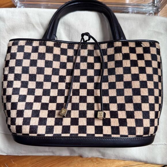 Authentic Louis Vuitton Damier Sauvage Impala Pony Hair Mini Tote - Picture 1 of 12